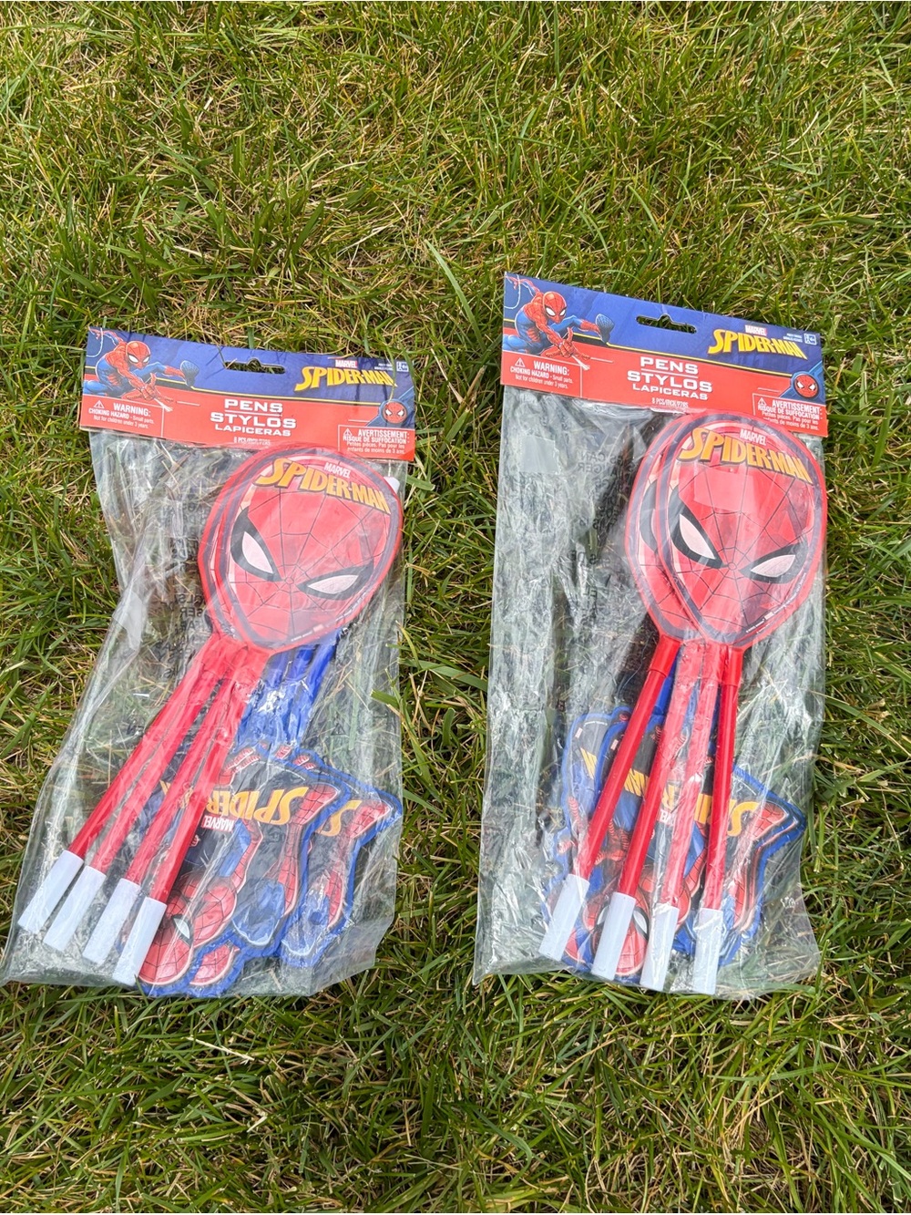 Spiderman Red and Blue Party Favor Pens
